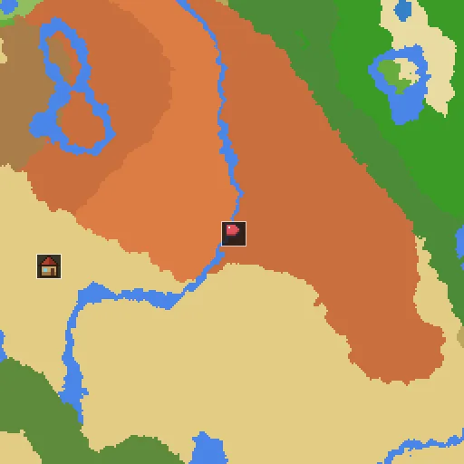 Map of seed 1269612642183341020: badlands mesa at spawn