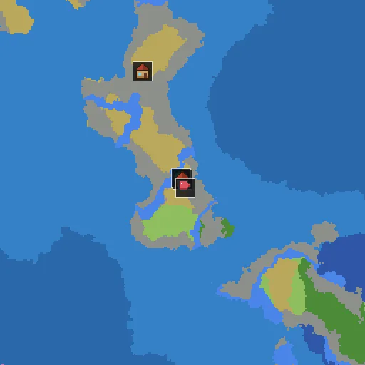 Map of seed 8252172280102341059: close stronghold for speedruns