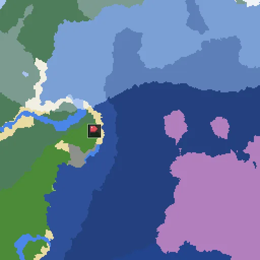 Map of seed 713390616255209100: mushroom island near spawn