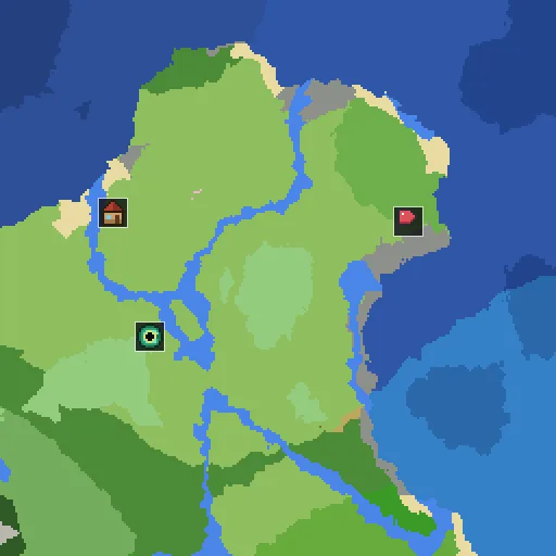 Map of seed 4741459656704985513: close stronghold for speedruns
