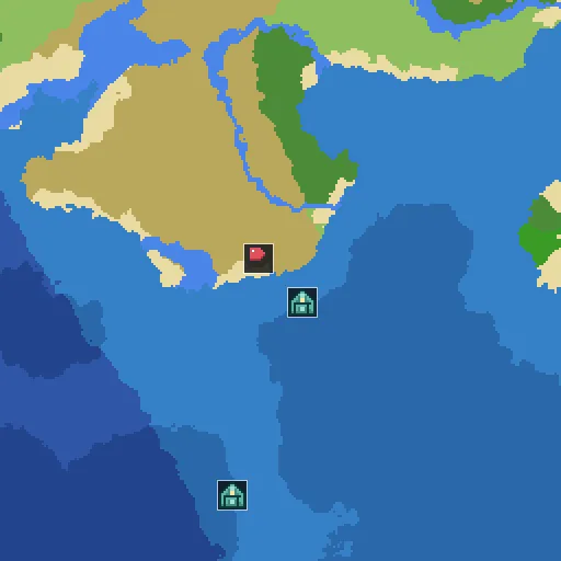 Map of seed -9196010256546844076: ocean monument near spawn