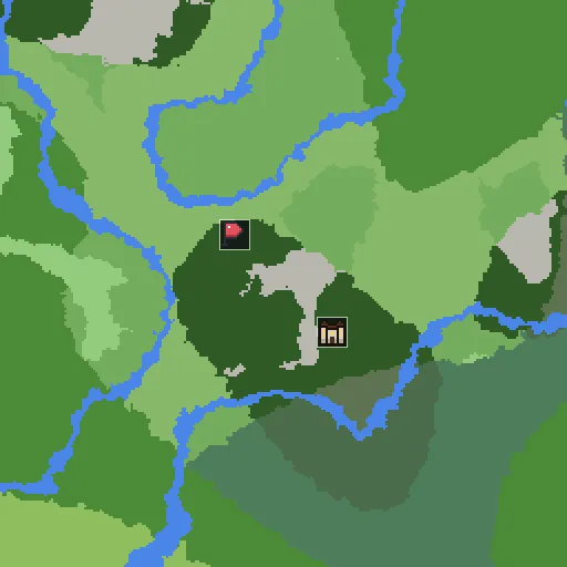 Map of seed -1483221534485932436: woodland mansion near spawn
